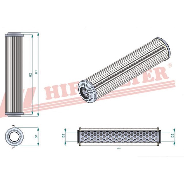 Filtre Hydraulique SH 87343 Hifi Filter référence fournisseur HIFSH87343
